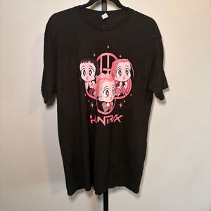 K-Pop Demon Hunters Black Pink Short Sleeve Tee L